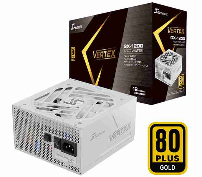 海韵 Vertex GX-1200W 金牌 全模组 ATX3.0 白色