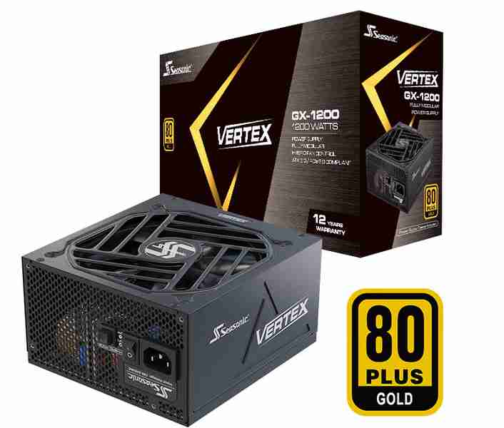 海韵 Vertex GX-1200W 金牌 全模组 ATX3.0 黑色