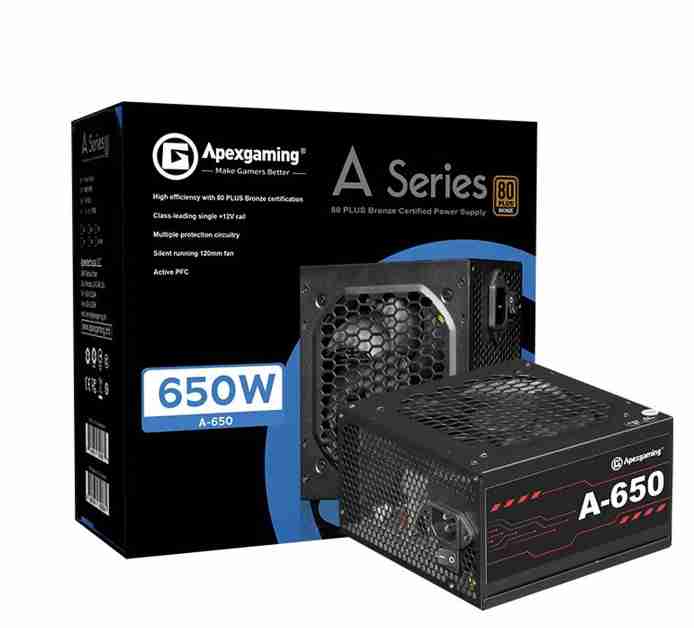 艾湃电竞 A-650 650W铜牌直出 五年质保