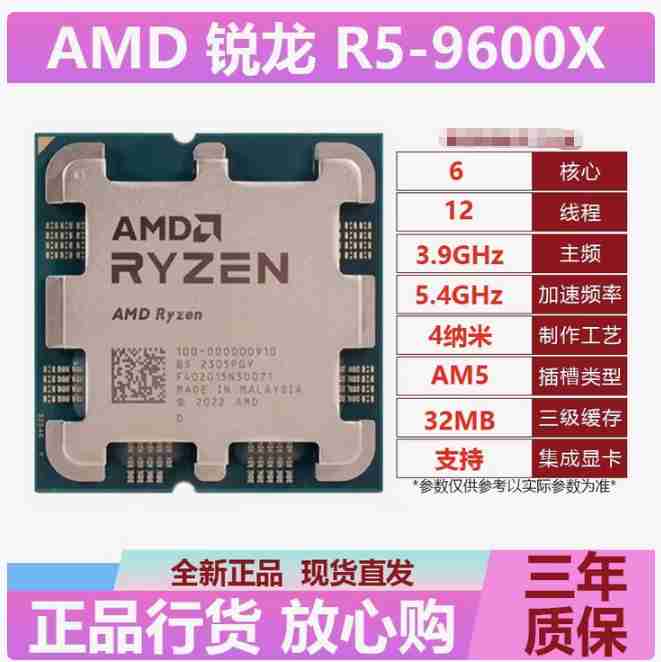 AMD R5 9600X 散