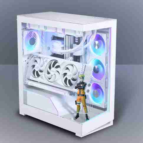 追风者 NV5S 白色无立柱海景房 ATX 带灯条