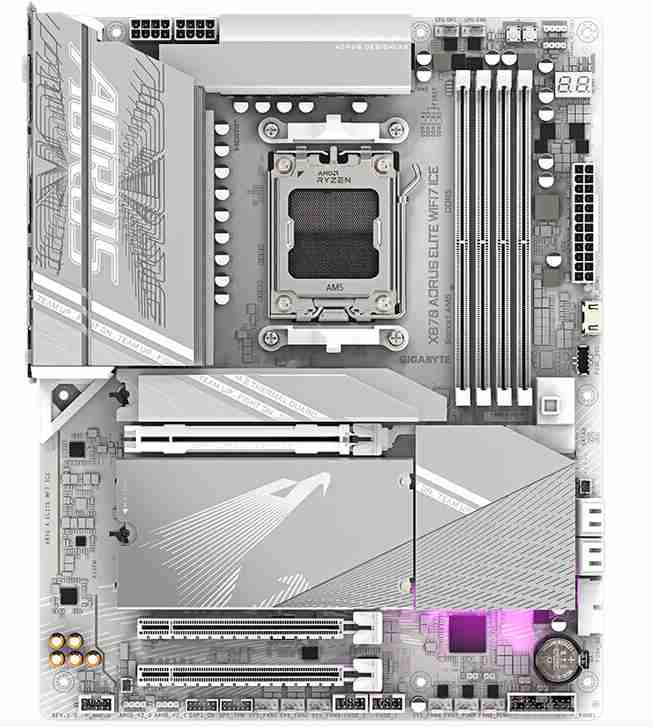 技嘉 X870 A ELITE WIFI7 ICE 冰雕