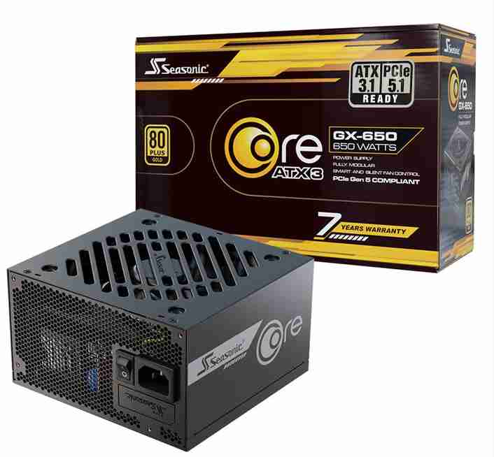 海韵 CORE GX-650W 金牌 全模组 ATX3.1 七年质保