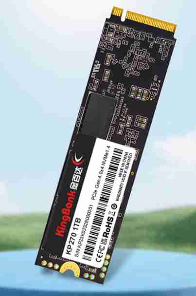 金百达 KP270 2T PCIE 4.0 读7400 TLC 带独立缓存