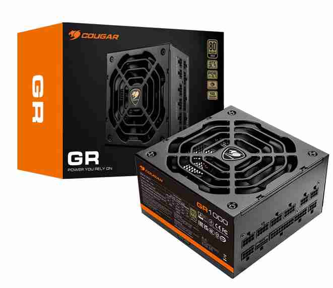 骨伽 GR1000 1000W 金牌全模组 ATX3.1 黑色 蟒纹线 理线梳