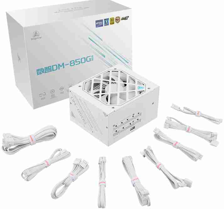 鑫谷 数智DM-850G 850W 双金牌全模组数字电源 白色 ATX3.1 十年质保