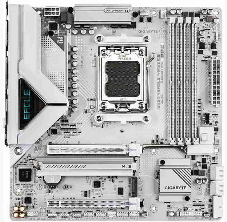 技嘉 B850M EAGLE WIFI6E ICE 冰猎鹰 D5 纯白色