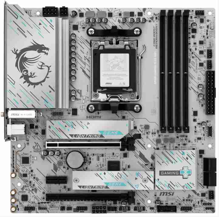 微星 B850M GAMING PLUS WIFI D5 纯白
