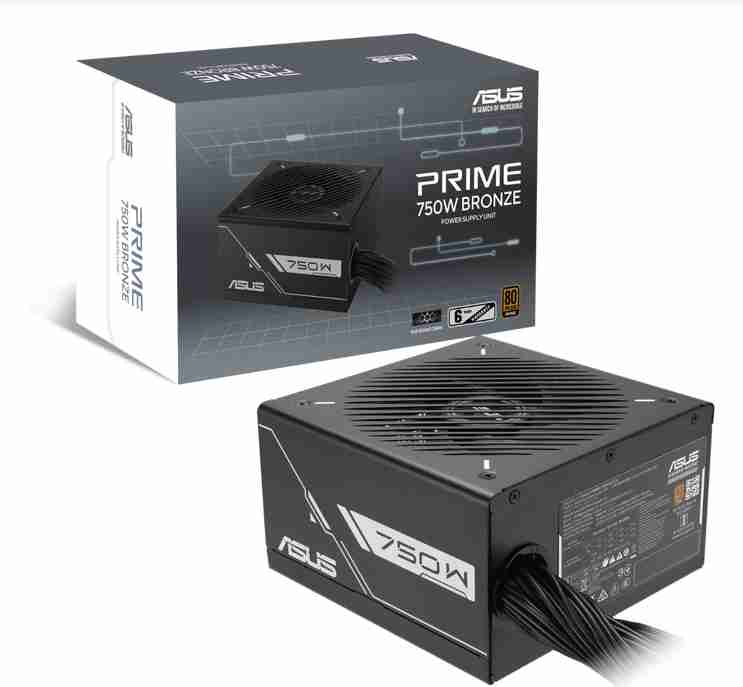 华硕 PRIME 750B 750W 铜牌直出 黑色