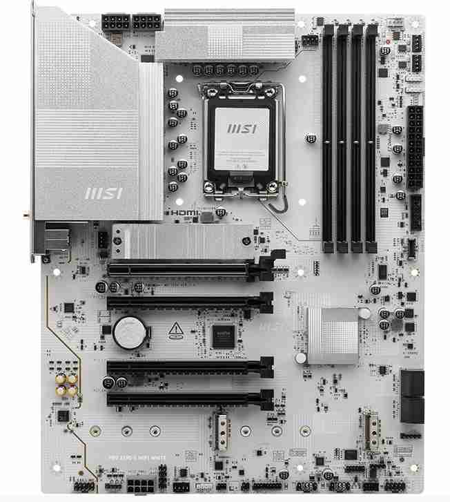 微星 PRO Z890-S WIFI7 WHITE 纯白色