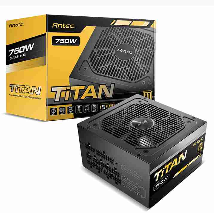 安钛克 TiTAN 750W 金牌全模组 黑色 PCIE5.0
