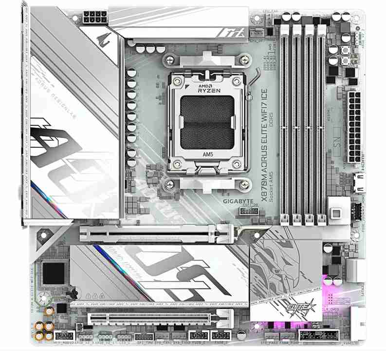 技嘉 X870M A ELITE WIFI7 ICE 冰雕